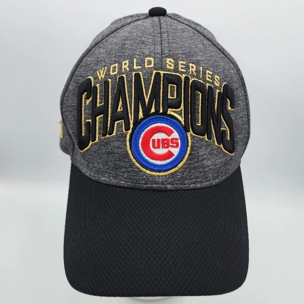 Chicago Cubs New Era 2016 World Series Locker Room On Field 39THIRTY Flex EUC